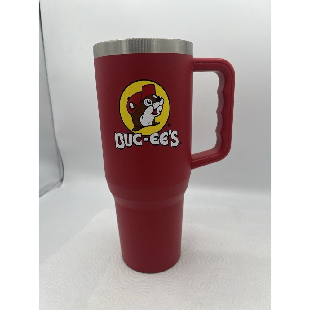 Buc-ee's Yukon Outfitters 20 oz Red Hot Cold Travel Mug Beaver Logo - No Lid